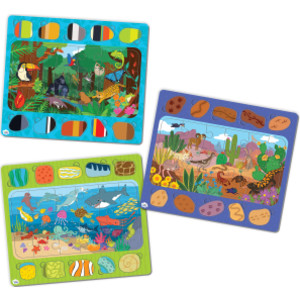 Wiggle Brain® Tray Puzzles: Wildlife in Focus