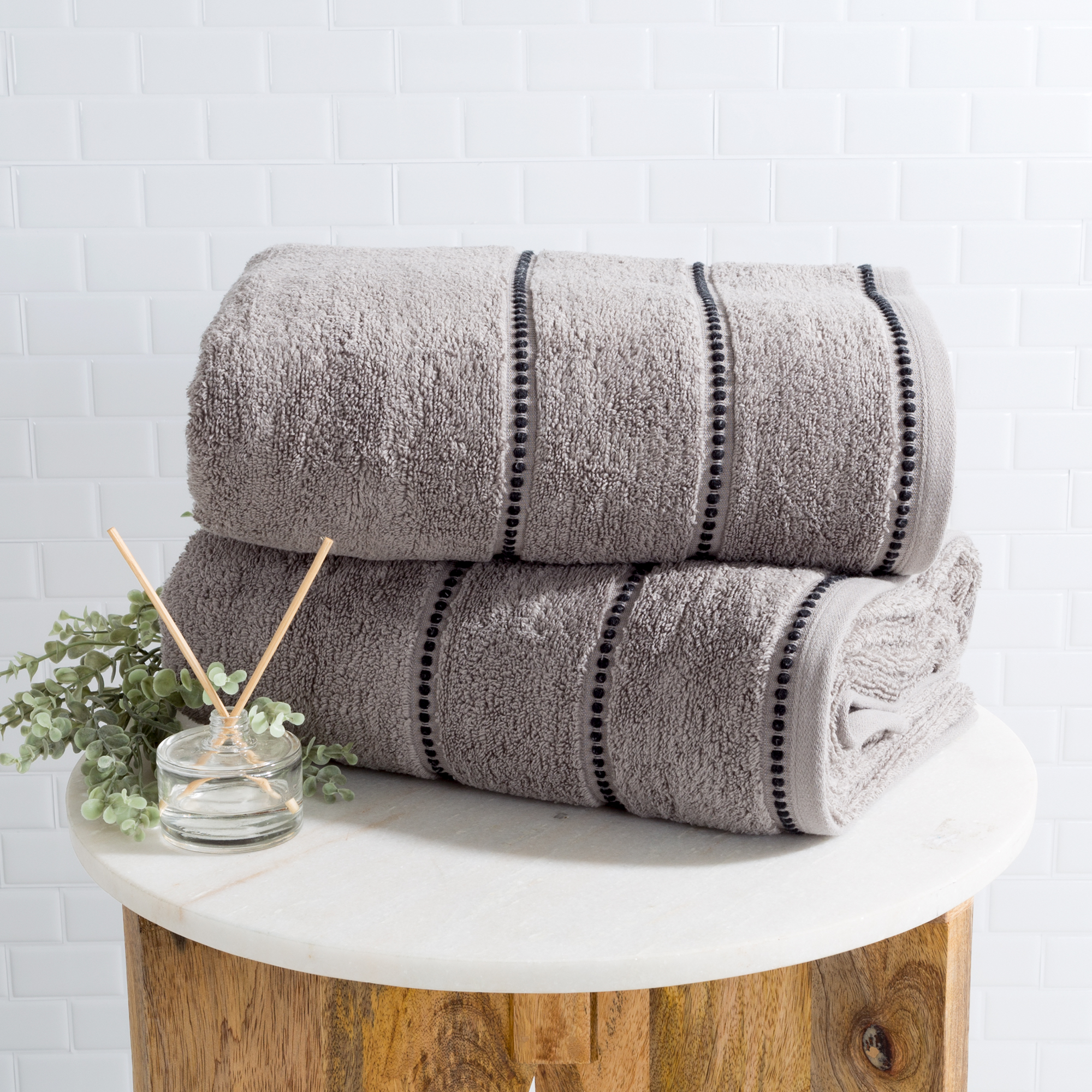 2Pc Luxury Cotton Towel Sets Quick Dry Plush Soft Absorbent Bath Towels 68"x34" - Picture 14 of 18