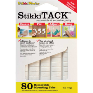StikkiTack, 80 Tabs, 2 oz., White