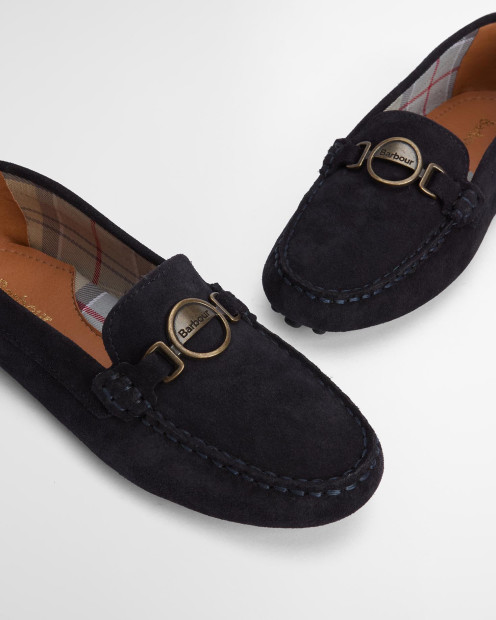 Laire Driving Shoes Navy Suede