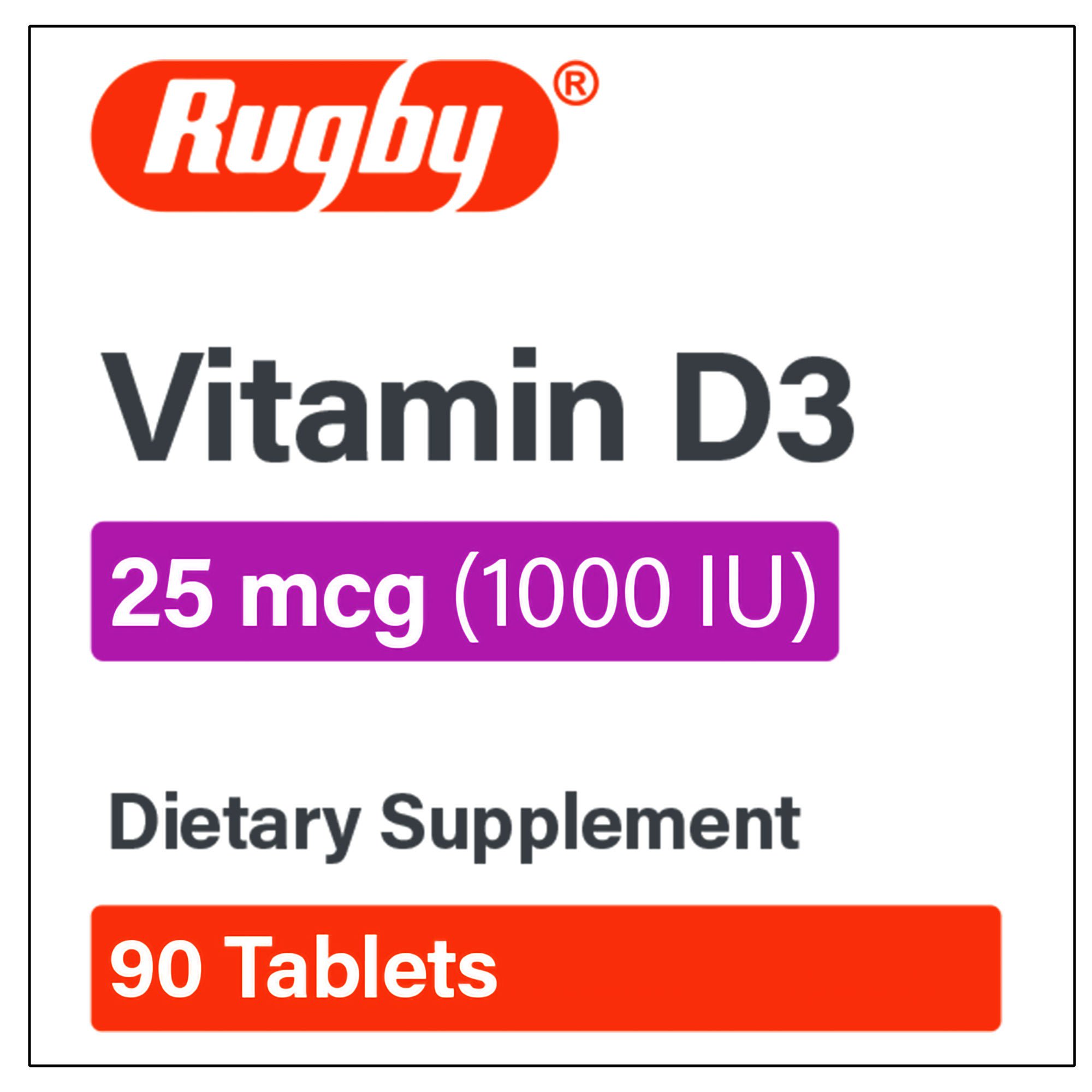 Major Pharmaceuticals VITAMIN D3, TAB 25MCG (90/BT)