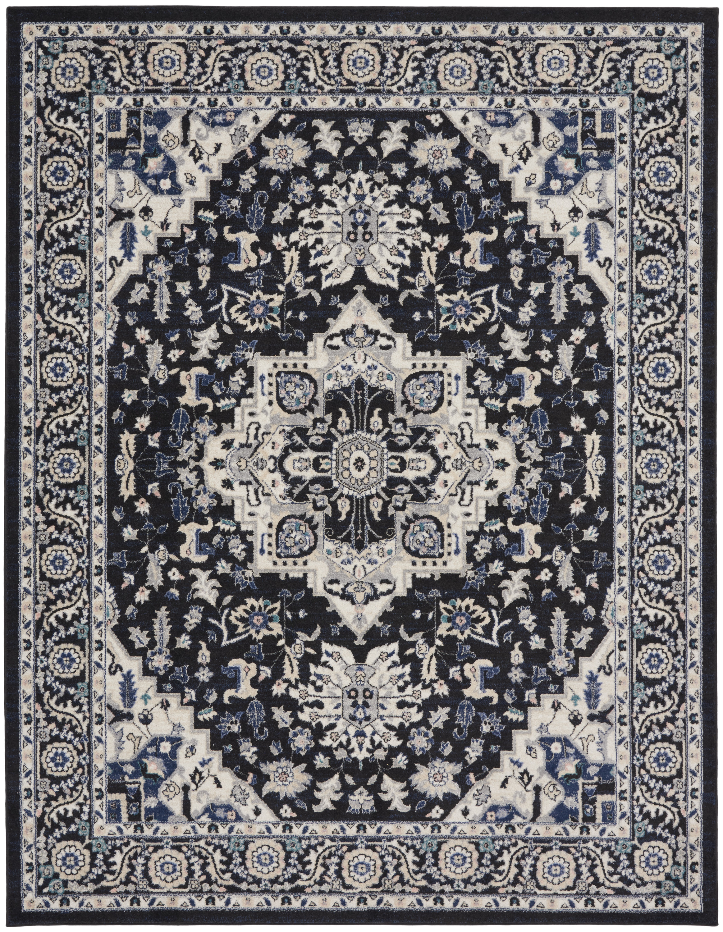 Nourison Passion 8' x 10' Black Ivory Bohemian Indoor Rug