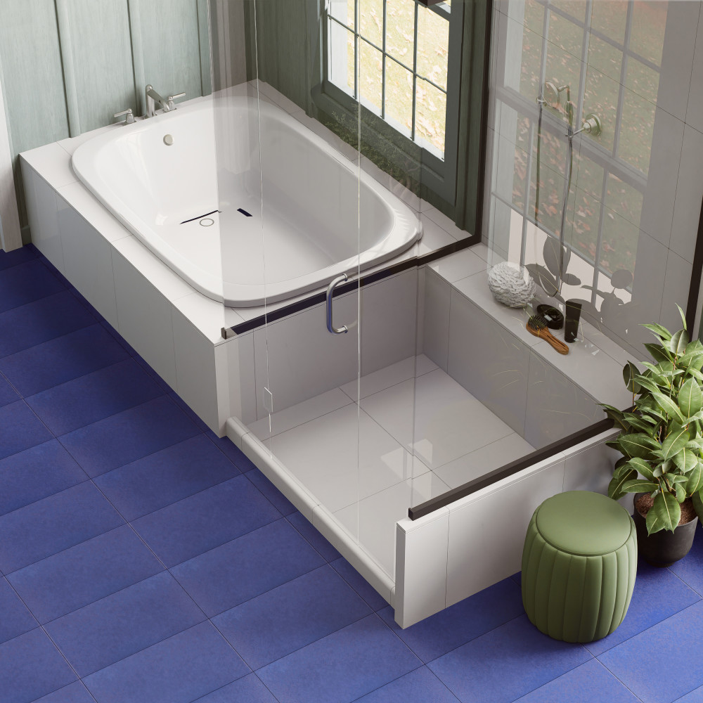 Piscina Glossy Cobalt Blue with Biotech 9-5/8 in. x 19-1/2 in. Porcelain Floor and Wall Tile