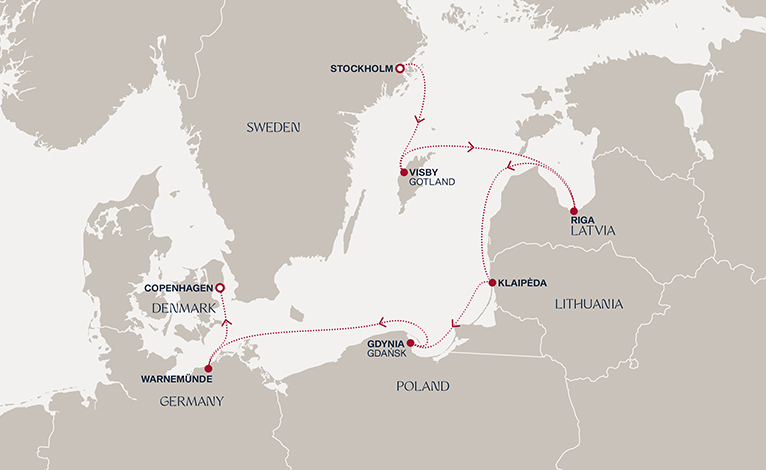 Itinerary map