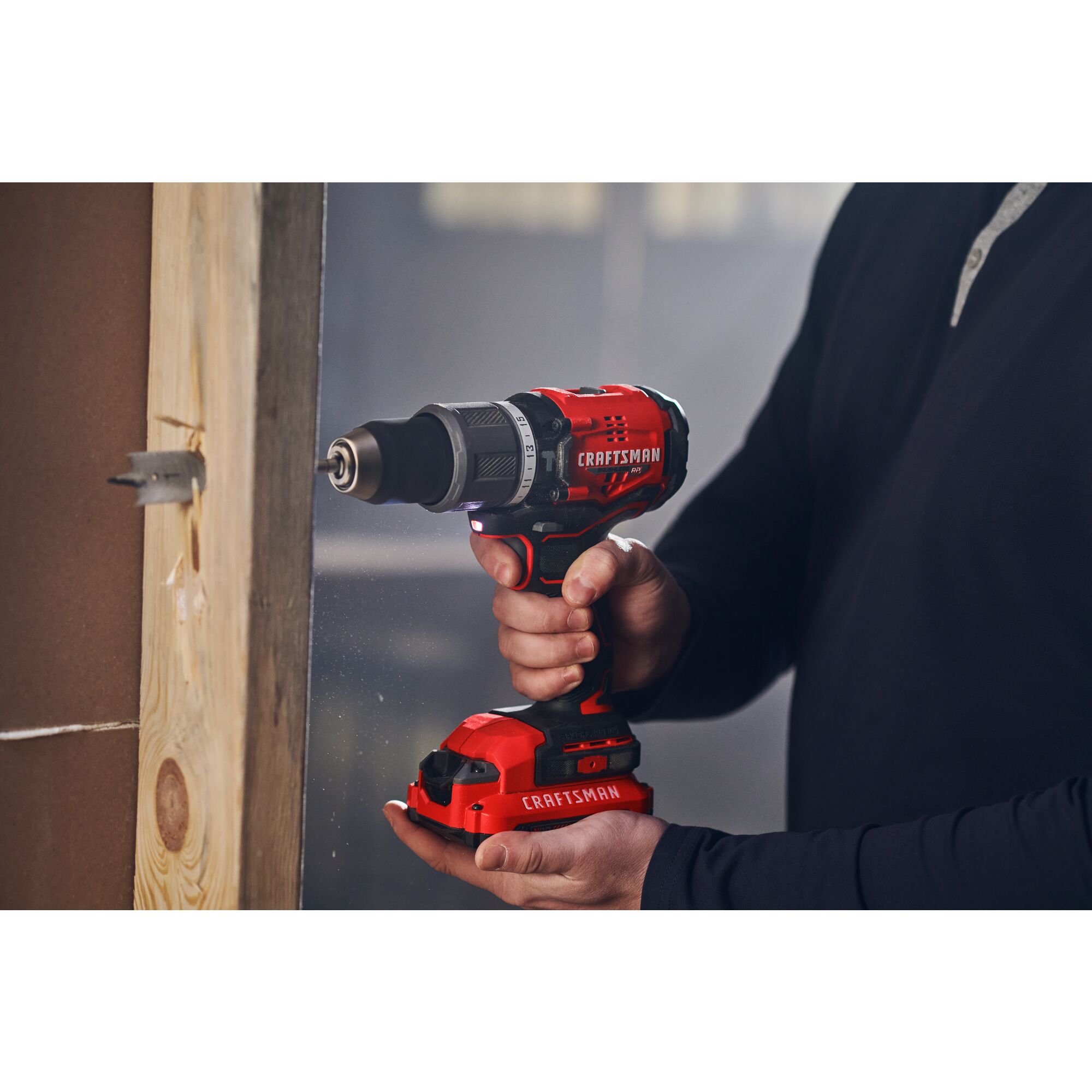 View of CRAFTSMAN Drills: Compact  being used by consumer
