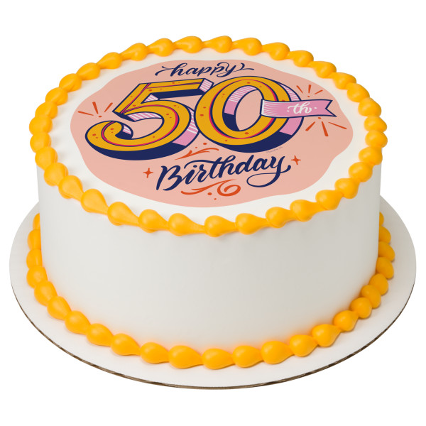50th Birthday PhotoCake® Edible Image®