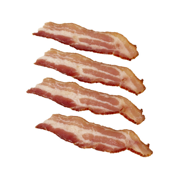 HORMEL(r) BACON 1(tm) FC 18/22 Style 576 half slices . C1C0 - Front Center Out of Package (Hi Res)