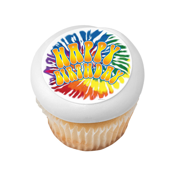 Tie Dye Birthday PhotoCake® Edible Image®