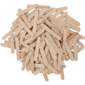 Junior Craft Sticks, Natural Wood, 150 Pieces
