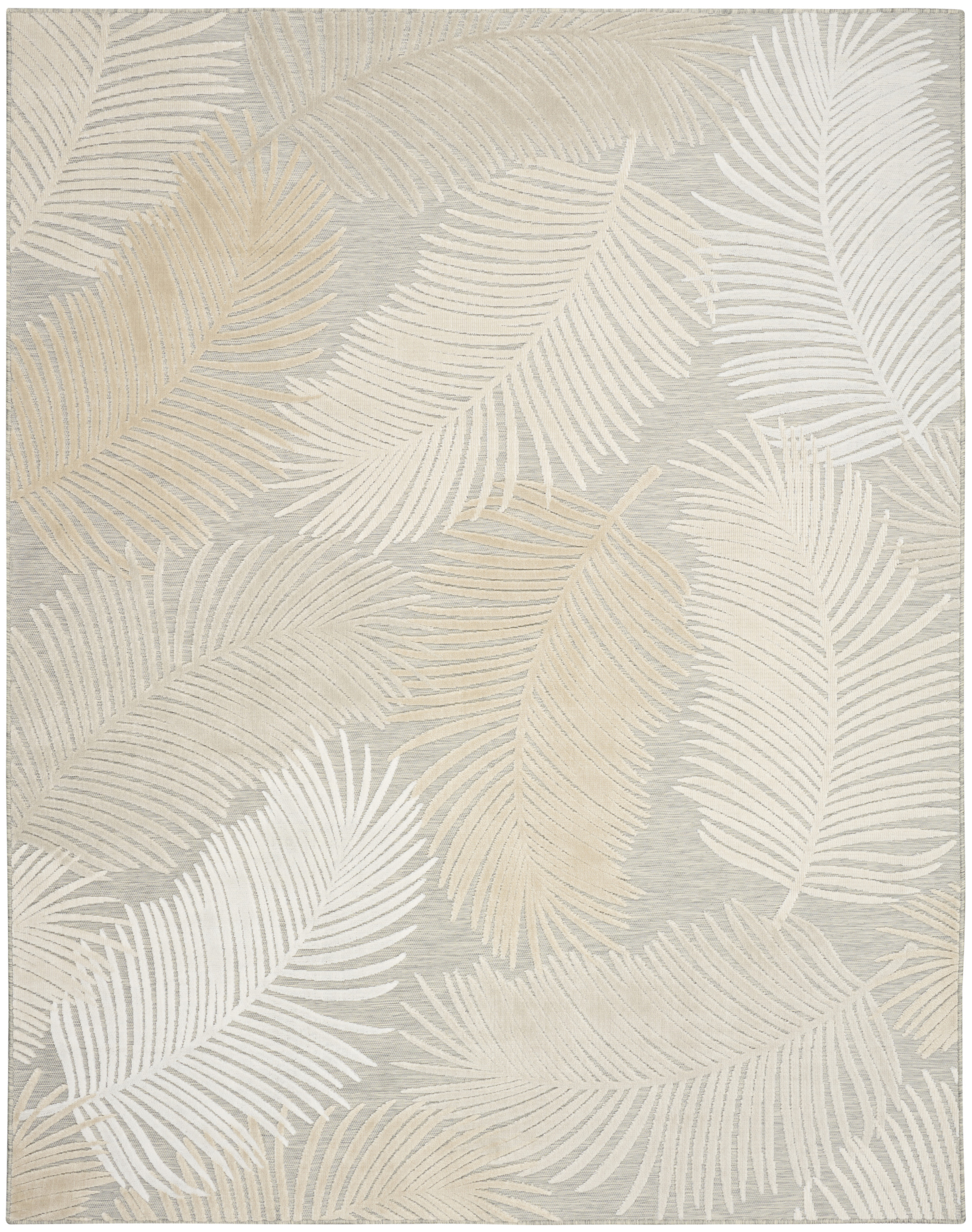 Nourison Suncoast 7'10" x 9'10" Grey Tropical Rug
