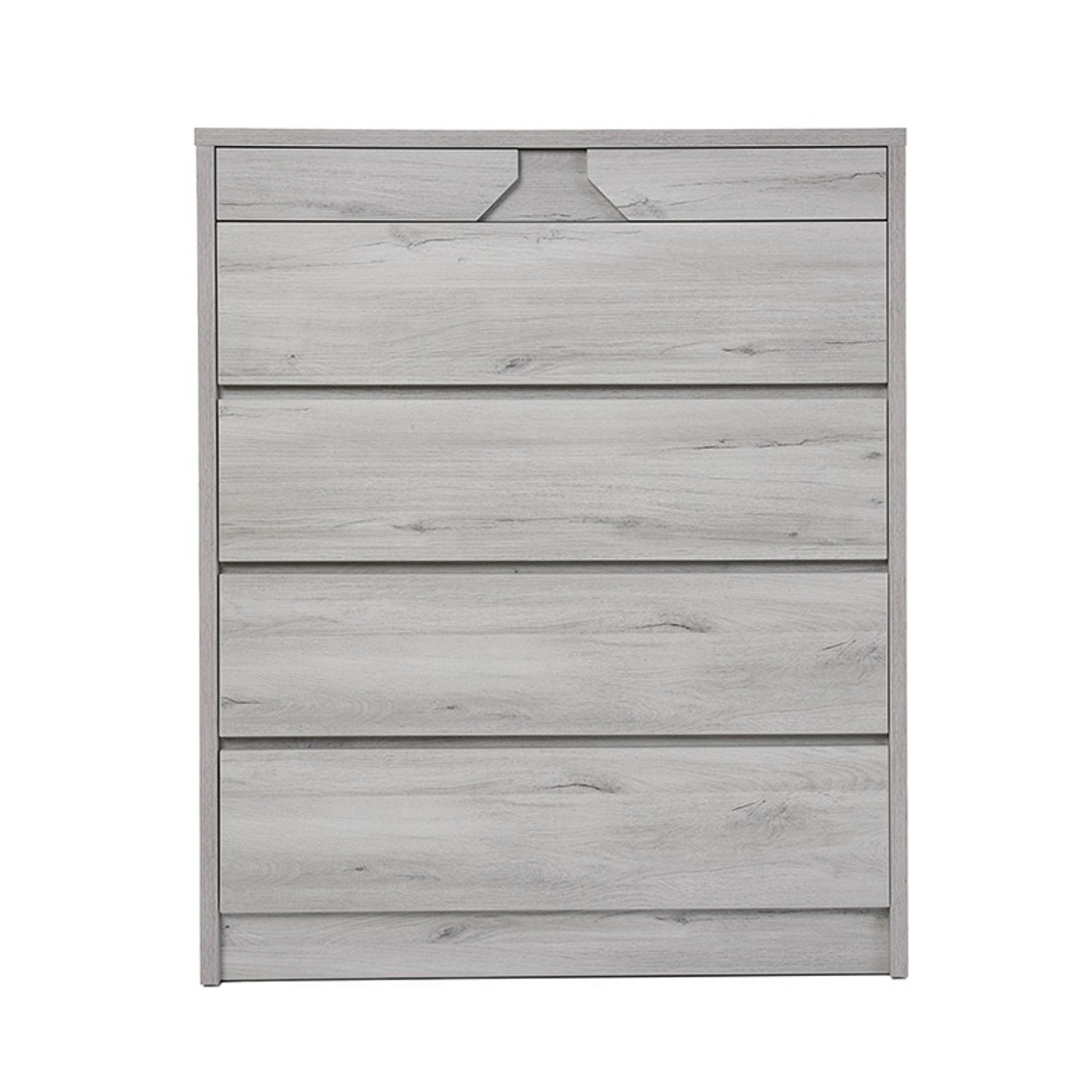 Product image of the  Sovereign Tallboy (5 Drawer), Washed Grey from Forty Winks