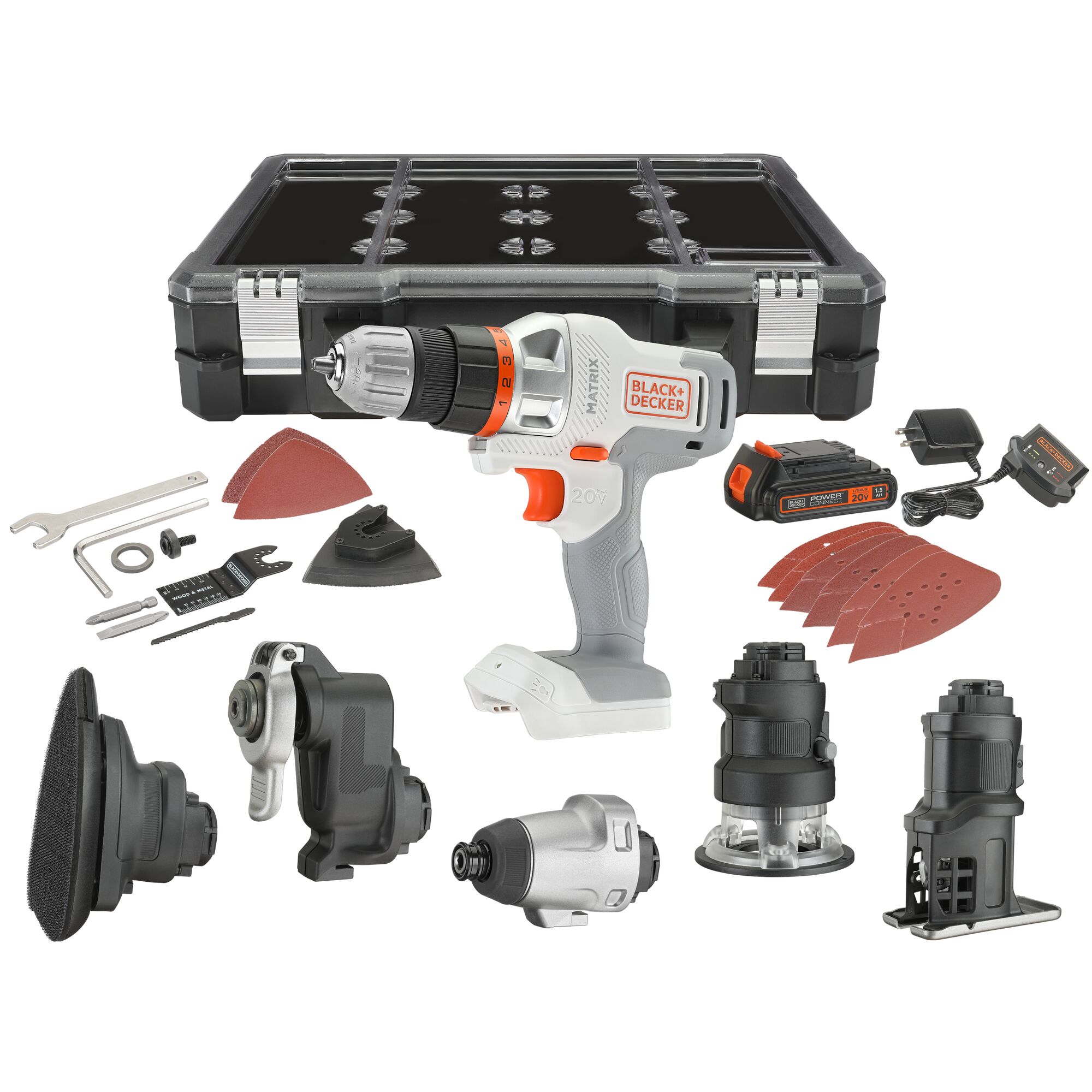 20 Volt MAX MATRIX Cordless Combo  6 Tool Kit with other accessories.