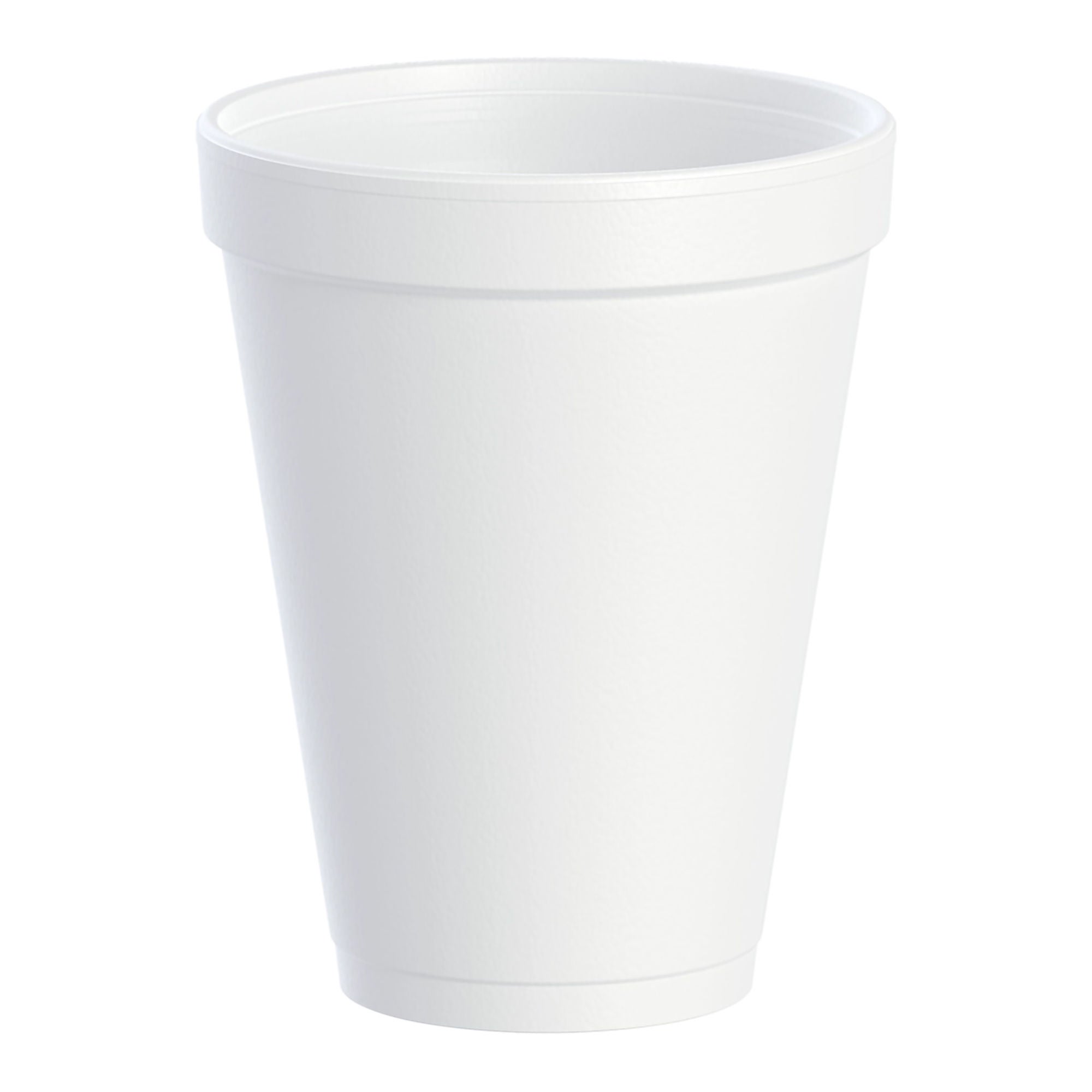 Dart Drinking Cup, White, Styrofoam, Disposable, 12 oz