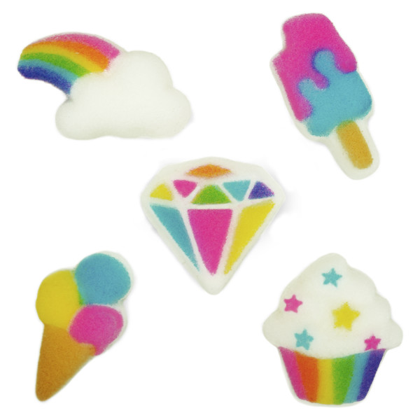 Rainbow Party Charms Assortment Dec-Ons® Decorations