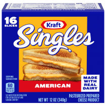 Kraft Singles American Cheese Slices 12 oz Package (16 Slices)