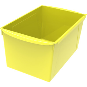 Wide Book Bin, 14.5" x 9.2" x 7", Yellow, Classroom Storage Organizer