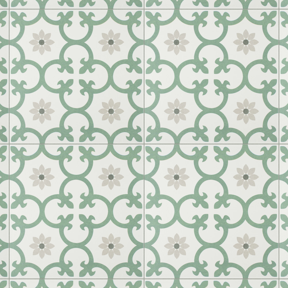 Daria Kale 9.75x9.75 Square Porcelain Floor and Wall Digital Pattern