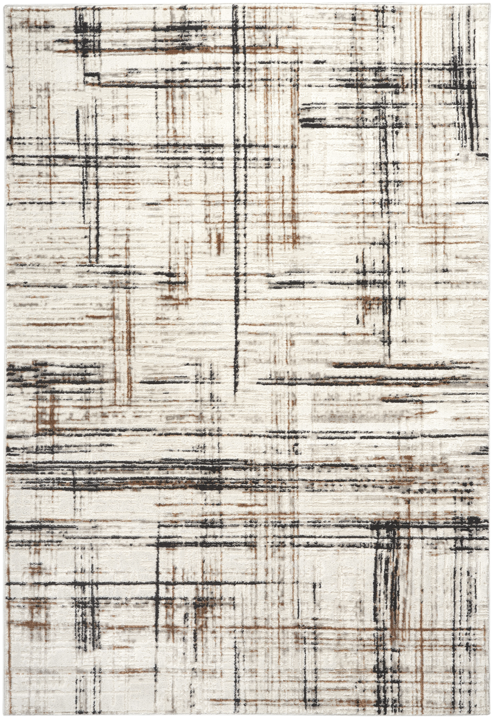 Calvin Klein CK029 Captivating 7'10" x 9'10" Ivory Multicolor Modern Indoor Rug