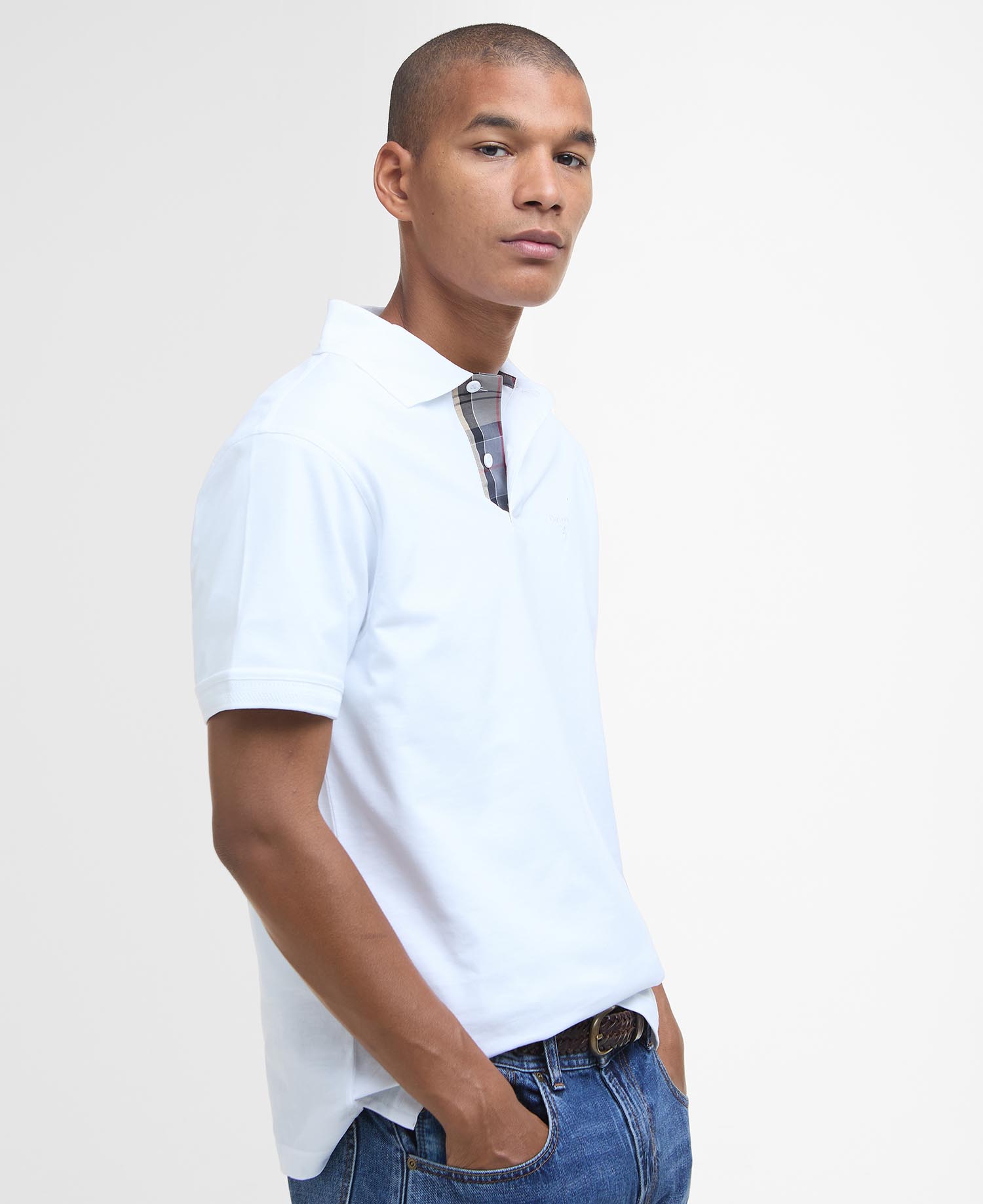 Premium Tartan Pique Polo Shirt image number 4