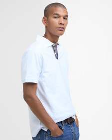Premium Tartan Pique Polo Shirt Classic White