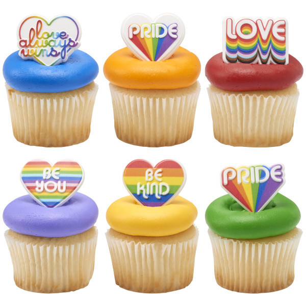 Love Always Wins Cupcake Rings