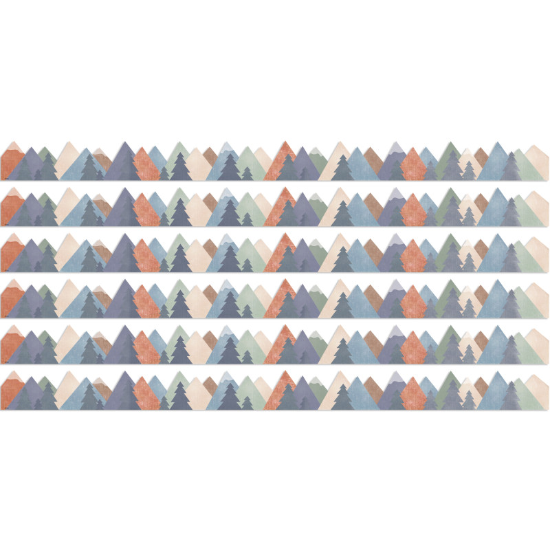 Moving Mountains Die-Cut Border Trim, 35 Feet Per Pack, 6 Packs