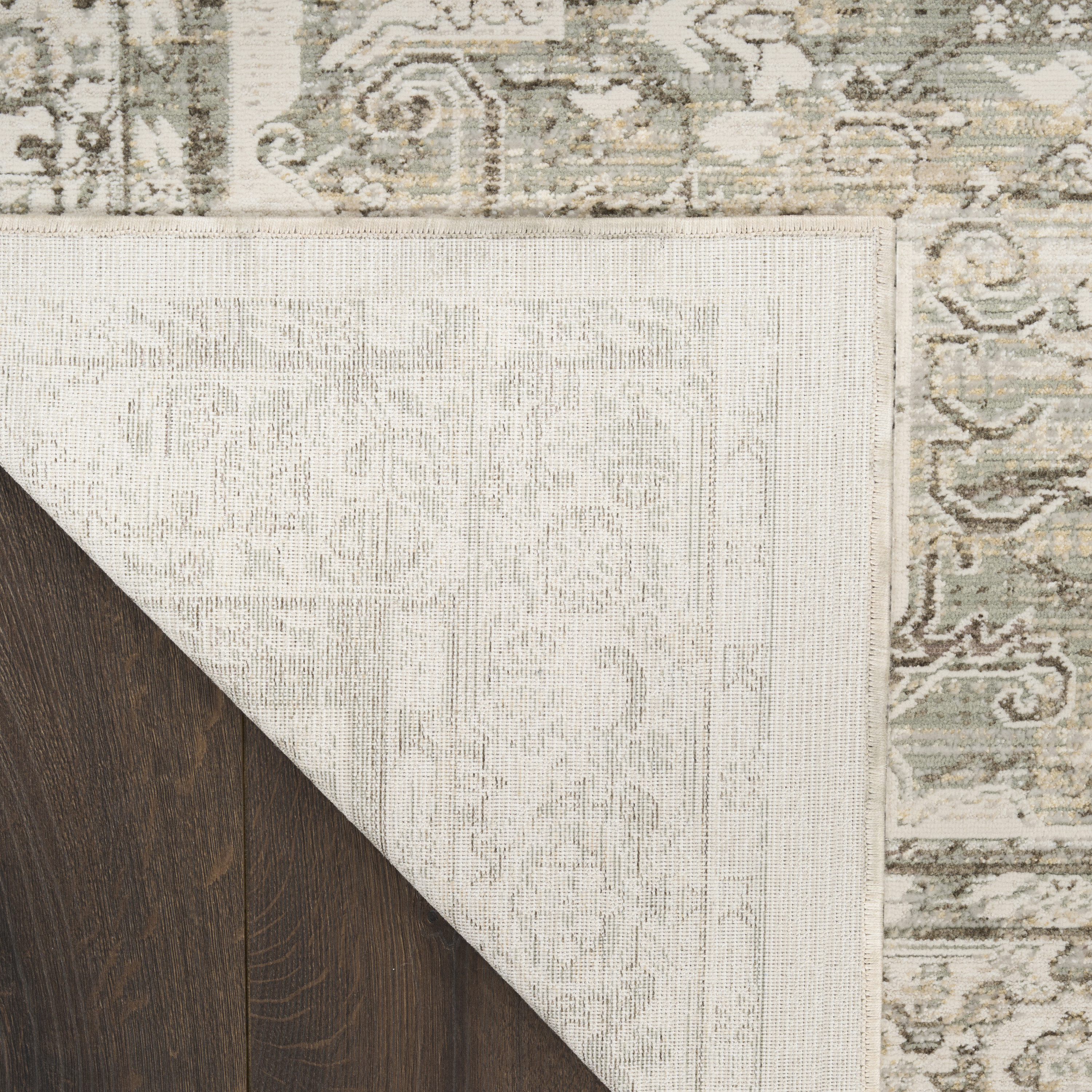 Nourison Soft Mist 9' x 12' Ivory Light Grey Vintage Indoor Rug