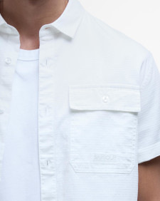 Joshua Textured Short-Sleeved Shirt Whisper White