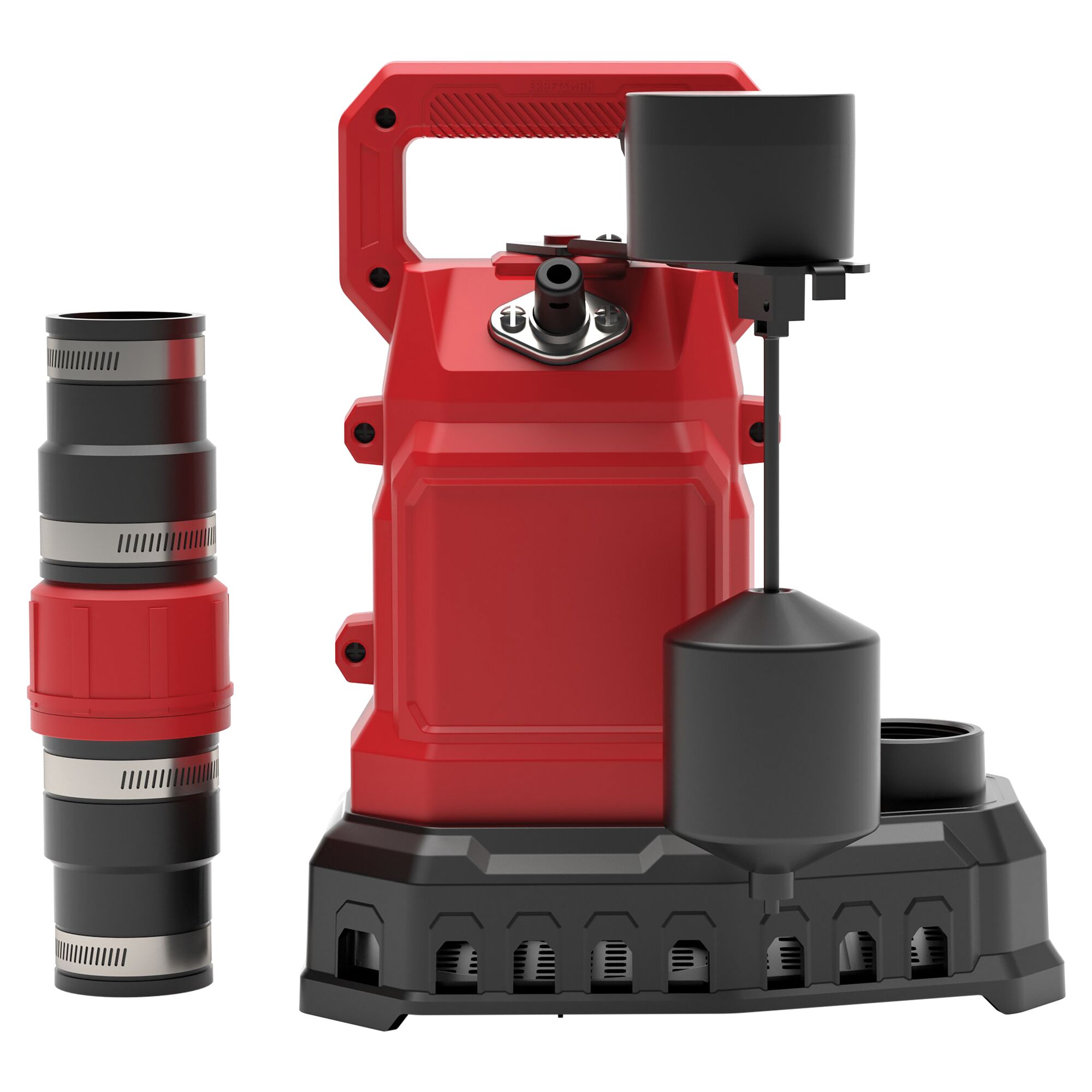 1-3HP SUMP PUMP REINFORCED THERMOPLASTIC SUBMERSIBLE AUTOMATIC VERTICAL SWITCH INCLUDES CHECK VALVE BACK VIEW