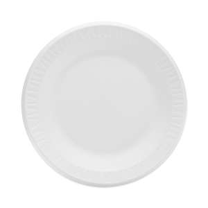 Dart, Concorde® Non-Laminated Foam Plate, 10.25" dia, White