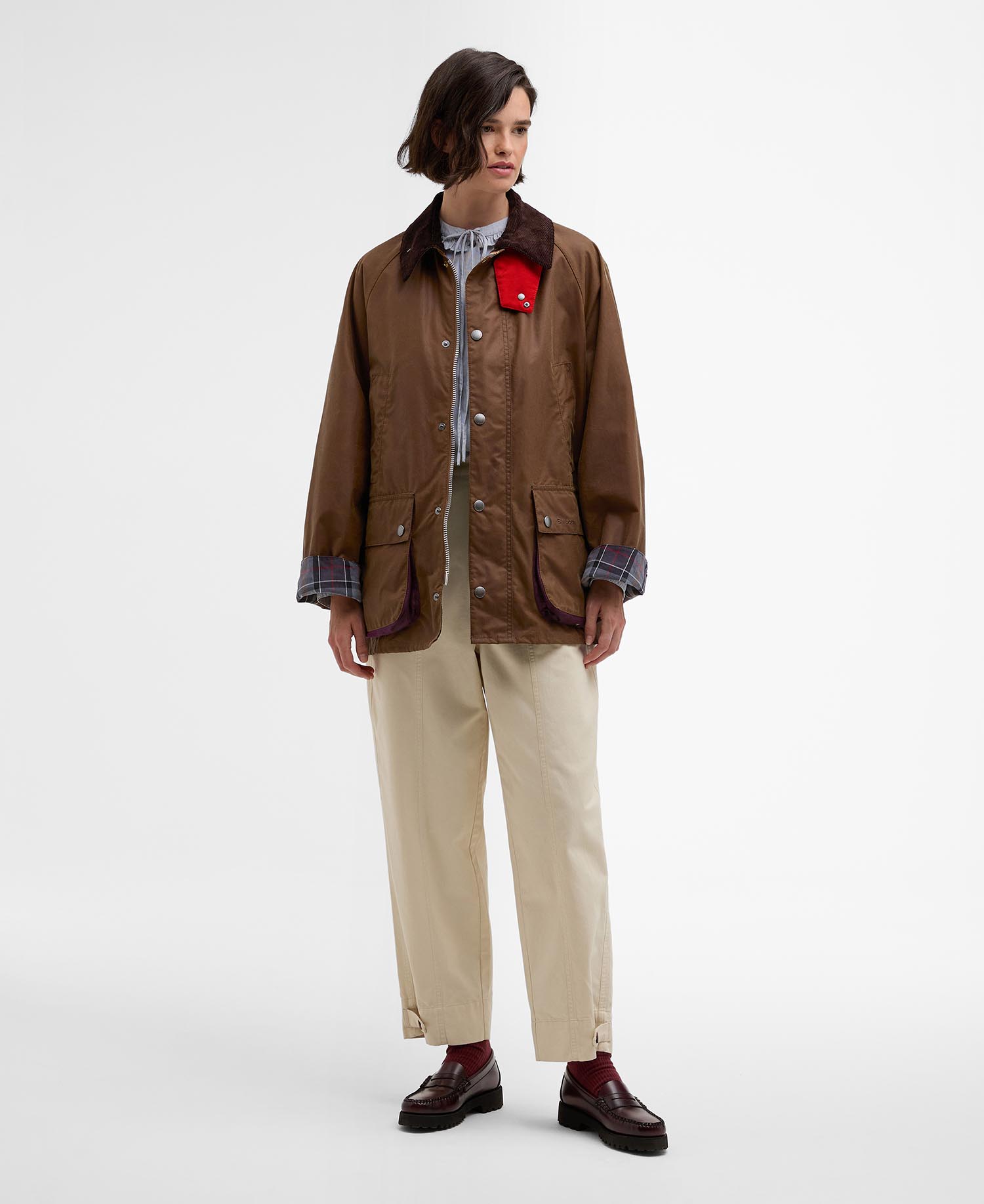 Paul Smith loves Barbour Oversized Bedale Waxed Jacket image number 4