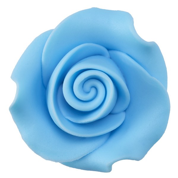 Light Blue 1.5" Rose - Red 3 Free SugarSoft® Premium Edible Decorations