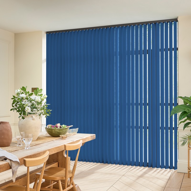 Acacia Blackout Royal Blue Vertical blind