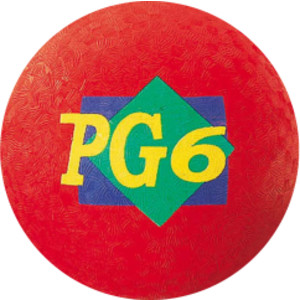 Playground Ball, 6" Diameter, Red