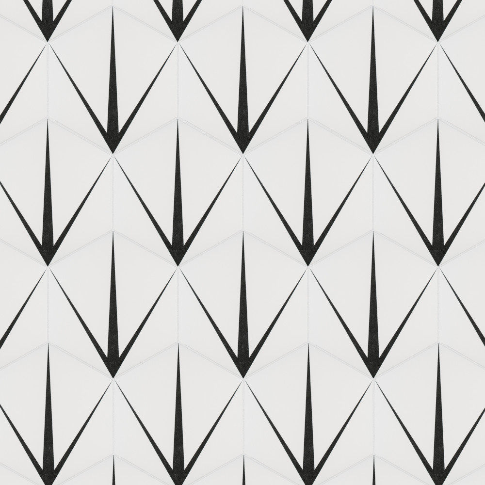 Trident Hex Blanco 8-5/8 in. x 9-7/8 in. Porcelain Floor and Wall Tile
