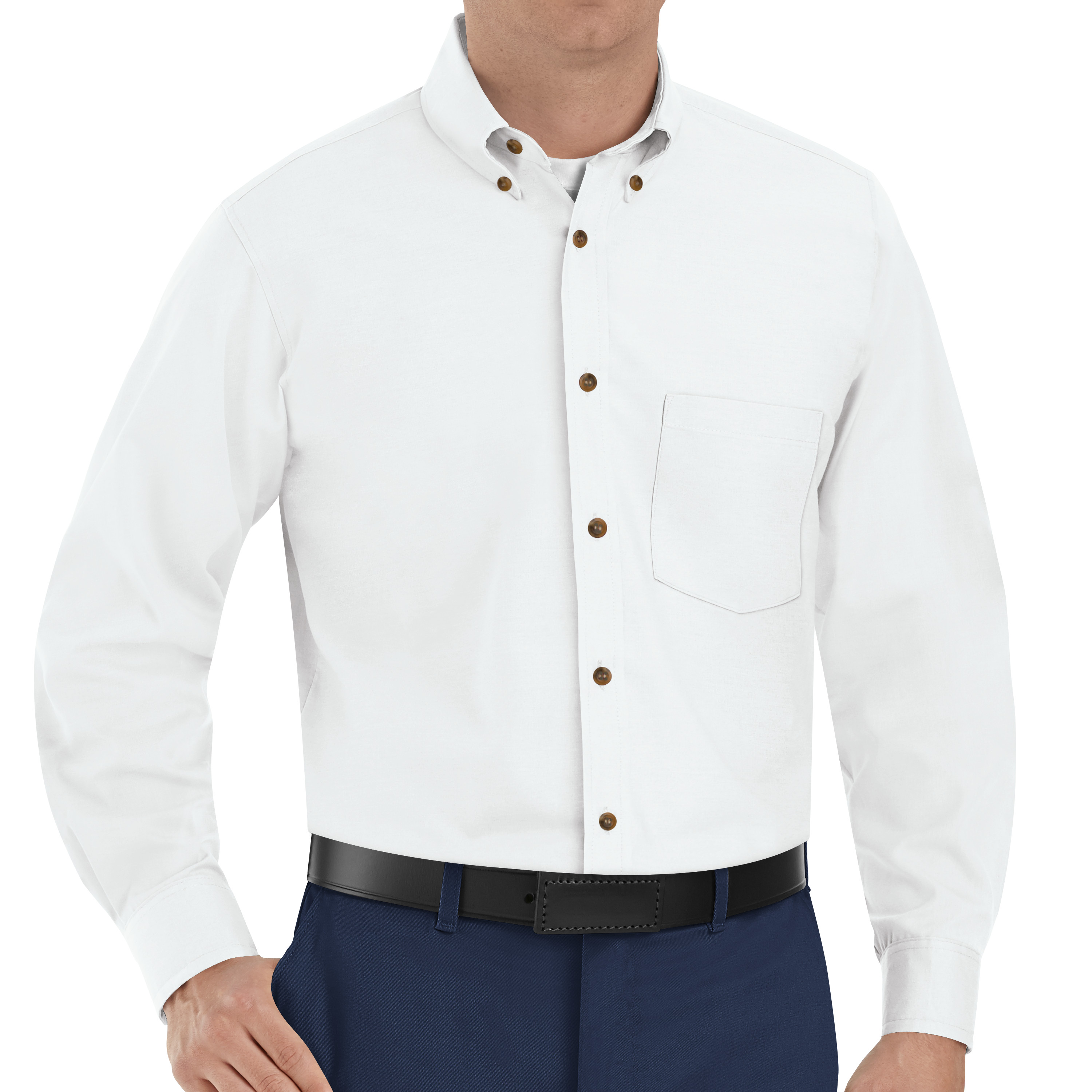 Camisa de vestir de popelina de manga larga Red Kap para hombre - Imagen 28 de 28
