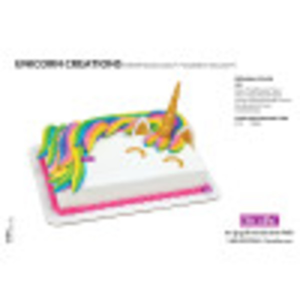 Unicorn Creations 1/4 Sheet | Cake Decorating Instruction ...