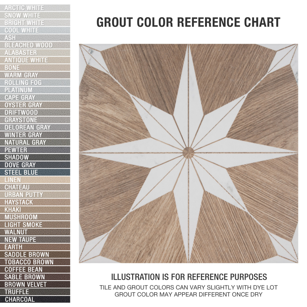 Llama Stella Loire Verso Noce 9-3/4 in. x 9-3/4 in. Porcelain Floor and Wall Tile