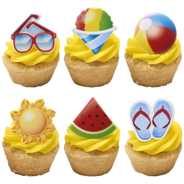 Summer Vibes Cupcake Rings