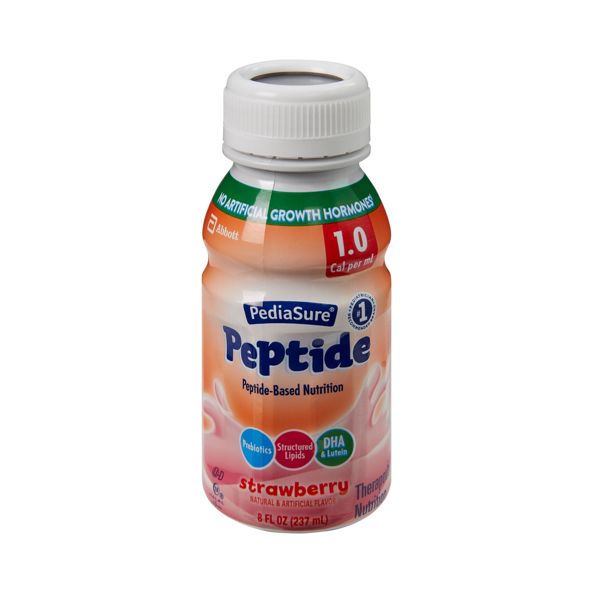 PediaSure® Peptide 1.0 Cal Peptide-Based Nutrition, Strawberry, 8-ounce Bottle