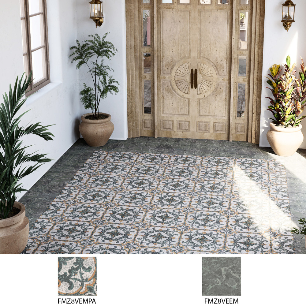 Versailles Mosaico Palace 7-7/8 in. x 7-7/8 in. Porcelain Floor and Wall Tile