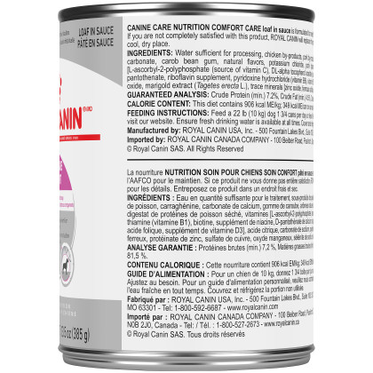 Royal Canin Canine Care Nutrition Comfort Care Canned Dog Food