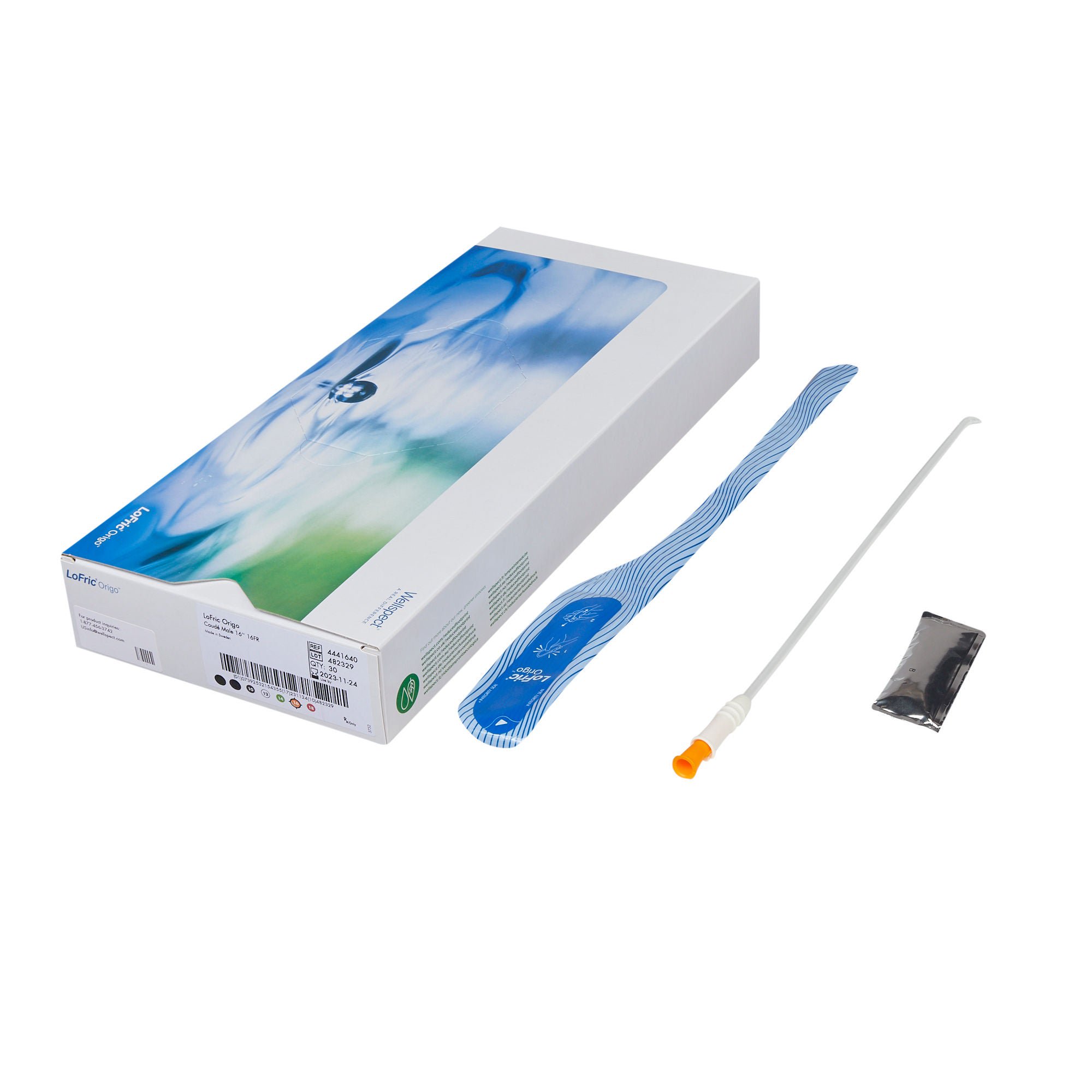 LoFric® Urethral Catheter, 16 Fr., Male, Coudé