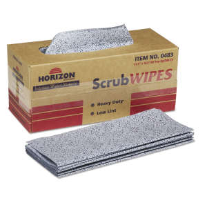 NSN7920012330483, AbilityOne®, SKILCRAFT, ScrubWipes, 1 ply, 11.50"x16.50", Paper, Industrial Wipers, Blue