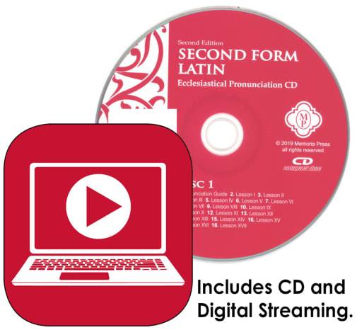 Memoria Press Second Form Latin Ecclesiastical Pronunciation CD & Digital Streaming (2nd Edition)