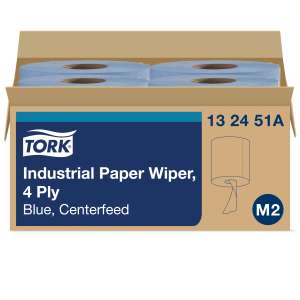 Tork, M2 High Absorbency Industrial , Wipers, 4 ply, Blue