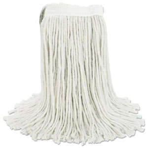 Boardwalk, Cotton Cut-End Wet Mop Head with 1" Headband, #16, White