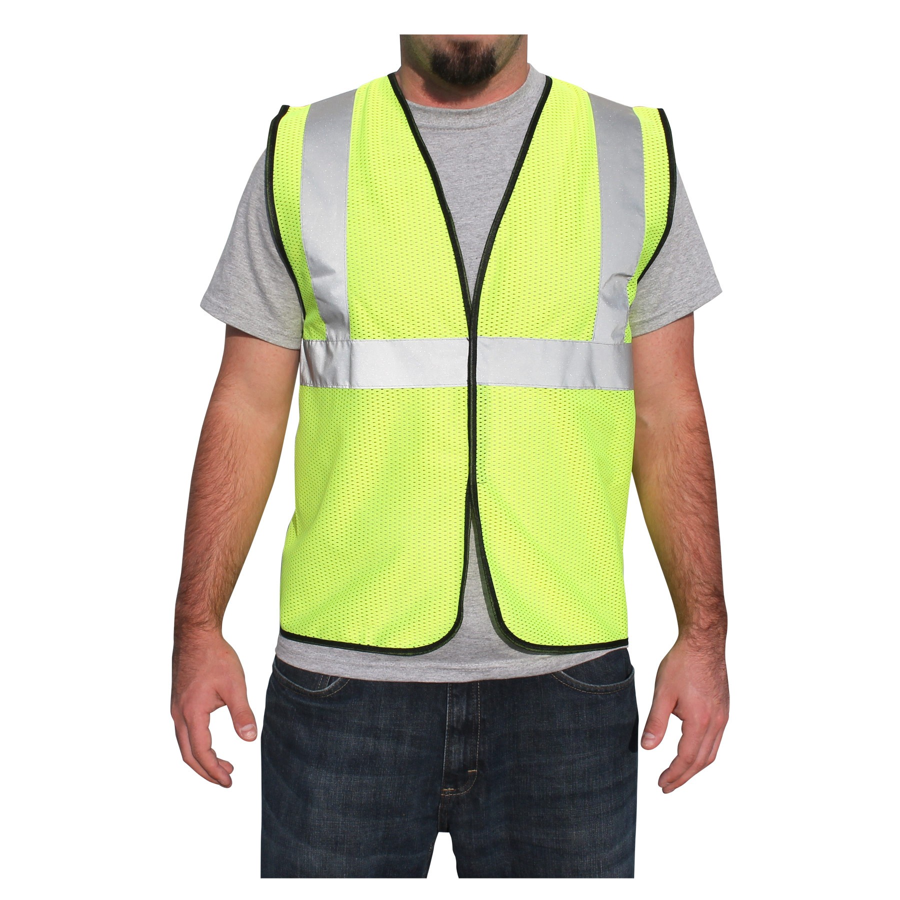 Rugged Blue Type R Class 2 High-Vis Economy Mesh Safety Vest