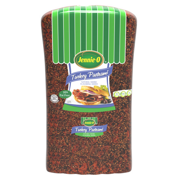 JENNIE-O(r) Original Turkey Pastrami, 4pc . C1C1 - Front Center In Package (Hi Res)