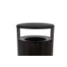 Rubbermaid Commercial, Resist, 45 gal, Metal, Black, Round, Receptacle